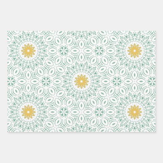 Moderne chique Boho bloemig zoet 16 verjaardagsfee Inpakpapier Vel (Voorkant)