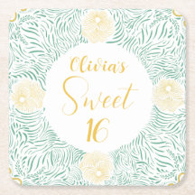 Moderne chique Boho bloemig zoet 16 verjaardagsfee
