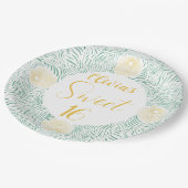 Moderne chique Boho bloemig zoet 16 verjaardagsfee Papieren Bordje (Gekanteld)