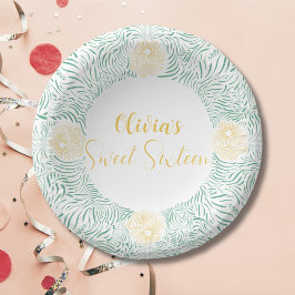 Moderne chique Boho bloemig zoet 16 verjaardagsfee Papieren Kommen