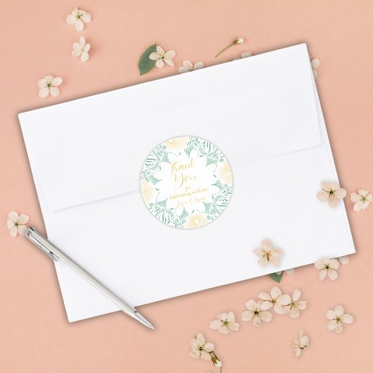 Moderne chique Boho bloemig zoet 16 verjaardagsfee Ronde Sticker