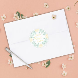 Moderne chique Boho bloemig zoet 16 verjaardagsfee Ronde Sticker