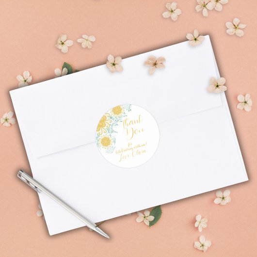 Moderne chique Boho bloemig zoet 16 verjaardagsfee Ronde Sticker