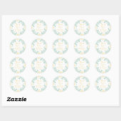 Moderne chique Boho bloemig zoet 16 verjaardagsfee Ronde Sticker (Vel)