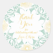 Moderne chique Boho bloemig zoet 16 verjaardagsfee Ronde Sticker (Voorkant)