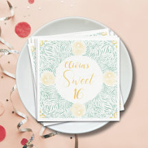 Moderne chique Boho bloemig zoet 16 verjaardagsfee