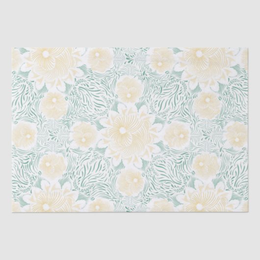 Moderne chique Boho bloemig zoet 16 verjaardagsfee Tissuepapier (Voorkant)