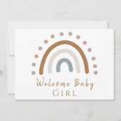 Moderne chique Boho esthetische regenboog welkom B Kaart (Voorkant)