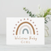 Moderne chique Boho esthetische regenboog welkom B Kaart (Staand voorkant)