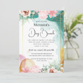 Moderne chique boho heldere wilde bloemen kaart (Staand voorkant)