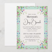 Moderne chique boho heldere wilde bloemen kaart (Voorkant / Achterkant)