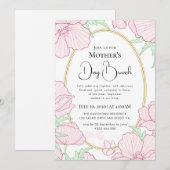 Moderne chique boho heldere wilde bloemen kaart (Voorkant / Achterkant)