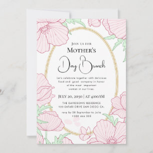 Moderne chique boho heldere wilde bloemen kaart