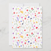 Moderne chique boho heldere wilde bloemen Sweet 16 Kaart (Achterkant)