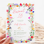 Moderne chique boho heldere wilde bloemen Sweet 16 Kaart<br><div class="desc">Voeg een vleugje bohemian elegantie toe aan uw evenementen met onze Modern Chic Boho Bright Elegant Kleurrijke wilde bloemen Sweet 16 verjaardag Uitnodiging. Met roze,  rode,  groene en paarse tinten botanische bloemen geïnspireerd door wilde bloemen en waterverf rustieke tuinen met subtiel groen en moderne boho script typografie.</div>