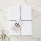 Moderne chique Boho Kerst Gnome Vakantie Cadeaulabel (Met Touw)