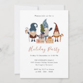 Moderne chique Boho Kerstmis Gnome Vakantie Party Kaart (Voorkant)