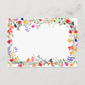 Moderne chique boho wilde bloemen afstuderen advie informatiekaartje (Achterkant)