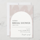 Moderne chique boog neutrale bruids douche uitnodi kaart (Voorkant)