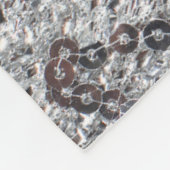 Moderne chique bruiloft liefde paar zilveren glitt fleece deken (Hoek)