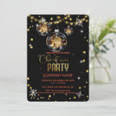 Moderne Chique Corporate, Kerst gouden decoratie Kaart (Staand voorkant)