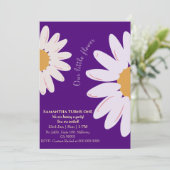 Moderne chique daisy bloemenindigo 1e verjaardag kaart (Staand voorkant)