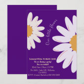 Moderne chique daisy bloemenindigo 1e verjaardag kaart (Voorkant / Achterkant)