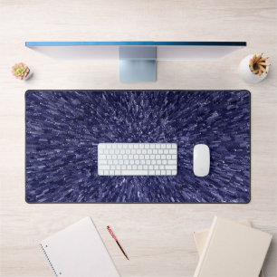Moderne, chique design in donkerblauw, glinsterend bureaumat
