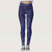Moderne, chique design in donkerblauw, glitereffec leggings (Voorkant)
