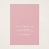 Moderne chique eenvoudige sieraden oorbel display  visitekaartje (Achterkant)