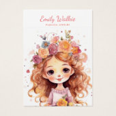 Moderne chique eenvoudige sieraden oorbel display  visitekaartje (Voorkant)