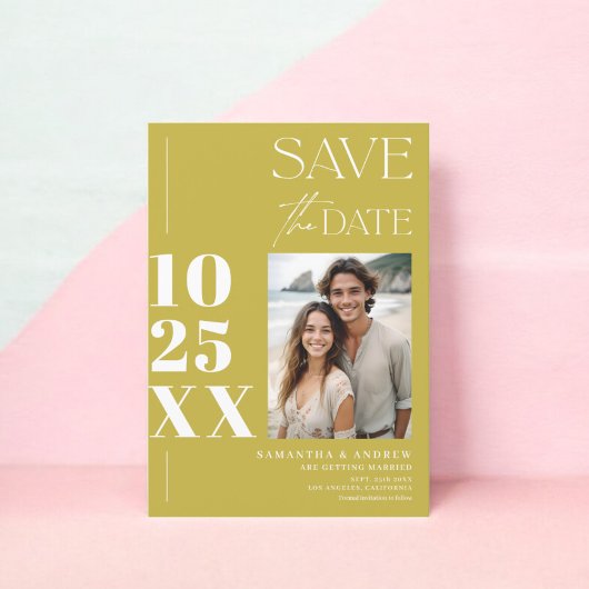 Moderne chique eenvoudige vetgedrukte script als g save the date