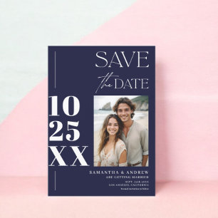 Moderne chique eenvoudige vetgedrukte script marin save the date