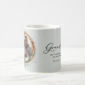 Moderne chique elegante bladkrans foto grootvader koffiemok (Center)