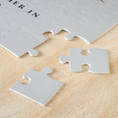 Moderne chique elegante bladkrans foto grootvader legpuzzel (Zijkant)