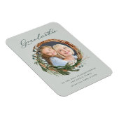 Moderne chique elegante bladkrans foto magneet (Rechterzijde)