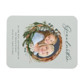 Moderne chique elegante bladkrans foto magneet (Horizontaal)