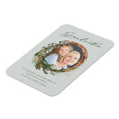 Moderne chique elegante bladkrans foto magneet (Linkerzijde)