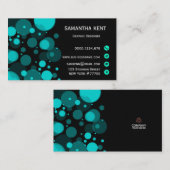 Moderne chique elegante cirkel visitekaartje (Voorkant / Achterkant)