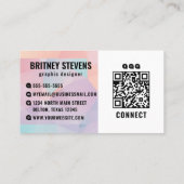 Moderne chique elegante geometrische pasteldriehoe visitekaartje (Achterkant)