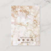 Moderne chique elegante luxe glam sieraden display visitekaartje (Achterkant)