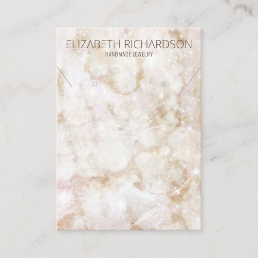 Moderne chique elegante luxe glam sieraden display visitekaartje (Voorkant)