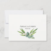 Moderne Chique Eucalyptus bruiloft RSVP (Achterkant)