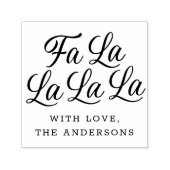 Moderne chique fa la la la la kerstvakantie  zelfinktende stempel (Design)