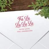 Moderne chique fa la la la la kerstvakantie  zelfinktende stempel