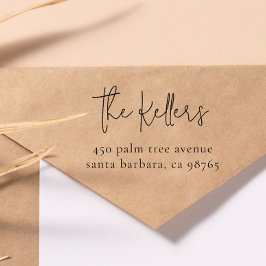 Moderne chique familienaam & thuisadres rubberstempel