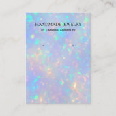 Moderne chique faux holografische oorbel display K Visitekaartje (Voorkant)