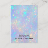 Moderne chique faux holografische oorbel display K Visitekaartje (Achterkant)