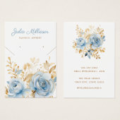 Moderne chique floral ketting oorbel display kaart (Voorkant /achterkant)