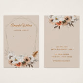 Moderne chique Floral sieraden oorbel display kaar Visitekaartje (Voorkant /achterkant)